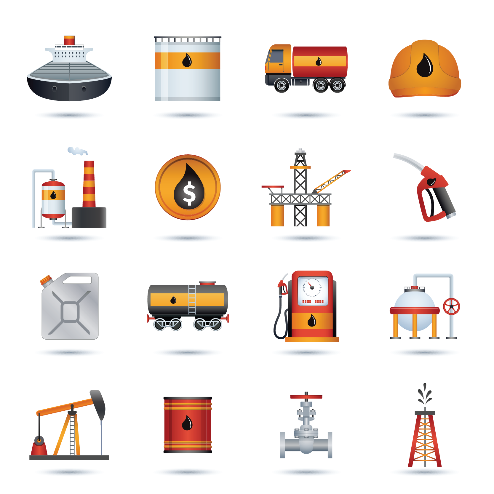 Oil Trade Icons